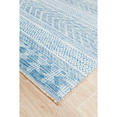 Network Rugs Blue &amp; Natural Flat-Woven Indoor/Outdoor Rug