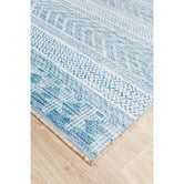 Network Rugs Blue &amp; Natural Flat-Woven Indoor/Outdoor Runner
