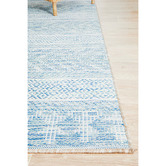 Network Rugs Blue &amp; Natural Flat-Woven Indoor/Outdoor Rug