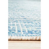 Network Rugs Blue &amp; Natural Flat-Woven Indoor/Outdoor Runner