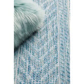 Network Rugs Blue &amp; Natural Flat-Woven Indoor/Outdoor Runner
