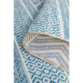 Network Rugs Blue &amp; Natural Flat-Woven Indoor/Outdoor Rug