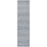 Network Rugs Blue &amp; Natural Flat-Woven Indoor/Outdoor Rug