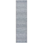 Network Rugs Blue &amp; Natural Flat-Woven Indoor/Outdoor Runner