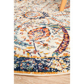 Network Rugs Ivory &amp; Round Art Moderne D&#039;Or Rug