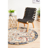 Network Rugs Ivory &amp; Round Art Moderne D&#039;Or Rug