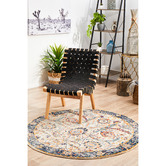 Network Rugs Ivory &amp; Round Art Moderne D&#039;Or Rug