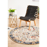 Network Rugs Ivory &amp; Round Art Moderne D&#039;Or Rug