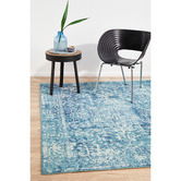 Network Rugs Blue Art Moderne Cezanne Rug | Temple & Webster