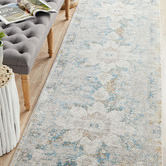 Network Rugs Floral Bamboo Silk &amp; Acrylic Runner