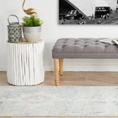 Network Rugs Floral Bamboo Silk &amp; Acrylic Runner