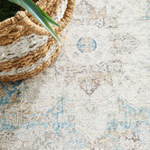 Network Rugs Floral Bamboo Silk &amp; Acrylic Runner