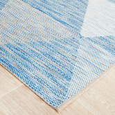 Network Rugs Blue Terrace Geometric Flat-Woven Indoor/Outdoor Rug