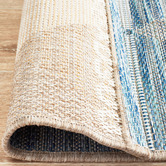 Network Rugs Blue Terrace Geometric Flat-Woven Indoor/Outdoor Runner