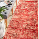 Network Rugs Coral Bamboo Silk &amp; Acrylic Runner