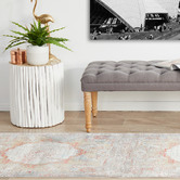 Network Rugs Terracotta Bamboo Silk &amp; Acrylic Runner