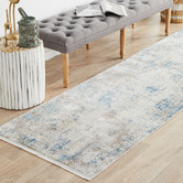 Network Rugs Sky Bamboo Silk &amp; Acrylic Runner