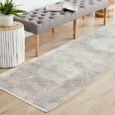 Network Rugs Stone Bamboo Silk &amp; Acrylic Runner