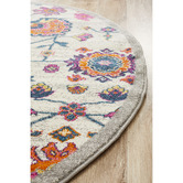 Network Rugs Multi-coloured Wildflower Vintage Look Round Rug
