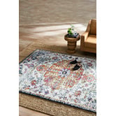 Network Rugs Multi-Coloured Vintage-Style Art Moderne Louvre Rug