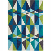 Network Rugs Crystal Design Blue/Green Rug