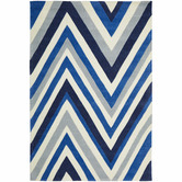 Network Rugs Multi Chevron Navy/Blue White Rug