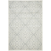 Network Rugs White &amp; Silver Vintage Look Carmela Rug