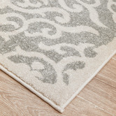 Network Rugs White &amp; Silver Vintage Look Carmela Rug