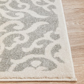 Network Rugs White &amp; Silver Vintage Look Carmela Rug