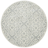 Network Rugs Silver Vintage Look Carmela Round Rug