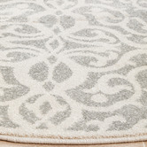 Network Rugs Silver Vintage Look Carmela Round Rug