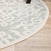 Network Rugs Silver Vintage Look Carmela Round Rug