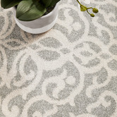 Network Rugs White &amp; Silver Vintage Look Carmela Rug
