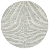 Network Rugs Silver Zebra Kamilla Round Rug