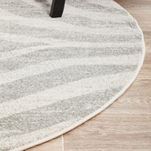 Network Rugs Silver Zebra Kamilla Round Rug