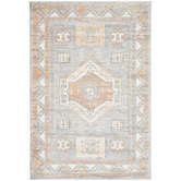 Network Rugs Grey &amp; Peach Vintage Look Isabelle Aztec Rug