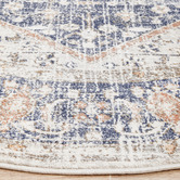 Network Rugs Blue Vintage Look Adalbert Round Rug