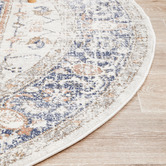 Network Rugs Blue Vintage Look Adalbert Round Rug