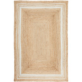 Network Rugs Natural &amp; White Kyros Hand-Braided Jute Rug