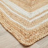 Network Rugs Natural &amp; White Kyros Hand-Braided Jute Rug