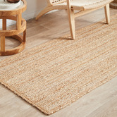 Network Rugs Natural Hand-Braided Jute Runner