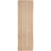 Network Rugs Natural Hand-Braided Jute Runner