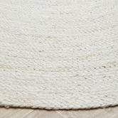 Network Rugs Off-White Hand-Braided Jute Oval Rug