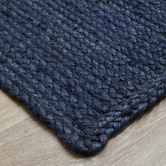 Network Rugs Navy Hand-Braided Jute Rug
