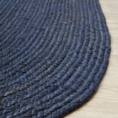 Network Rugs Navy Hand-Braided Jute Oval Rug