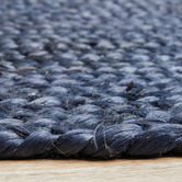 Network Rugs Navy Hand-Braided Jute Oval Rug