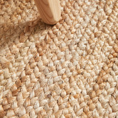 Network Rugs Natural Hand-Braided Jute Runner