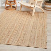 Network Rugs Natural Hand-Braided Jute Rug