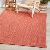 Network Rugs Terracotta Hand-Braided Jute Rug