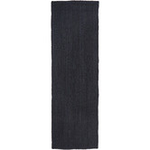 Network Rugs Black Hand-Braided Jute Runner